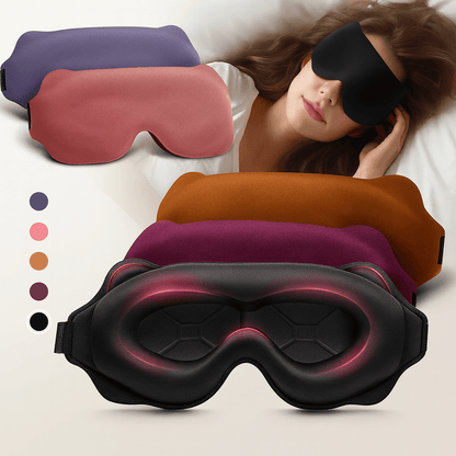 3D Contoured Sleep Mask | Breathable Light-Blocking Eyeshade for Travel