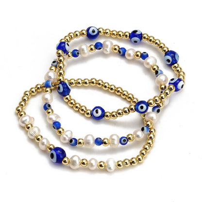 Women's Evil Eye Beads Bracelet Set – Colorful Boho Stackable Bracelets for Protection & Style
