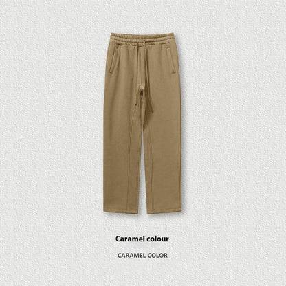 Solid Color Loose Track Pants Velvet Thickened Casual Pants