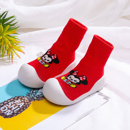 Chaussons Chaussettes, Chaussures Antidérapantes Bébé, Semelle Souple, Couvre-Chaussures d'Intérieur, Pieds