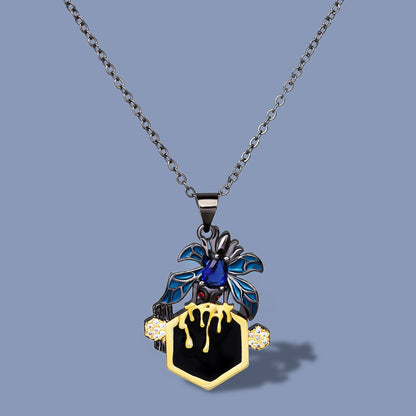 Personalized Retro Short Black And Gold Two-tone Necklace