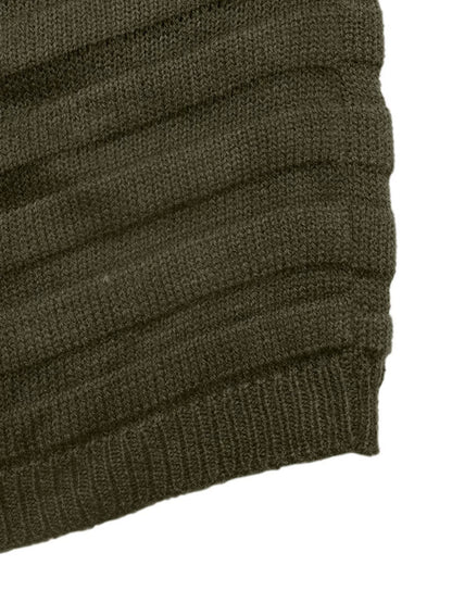 Boat Neck Ribbed Long Sleeve Sweater