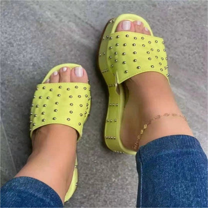 Women Rivet Slippers Summer Shoes