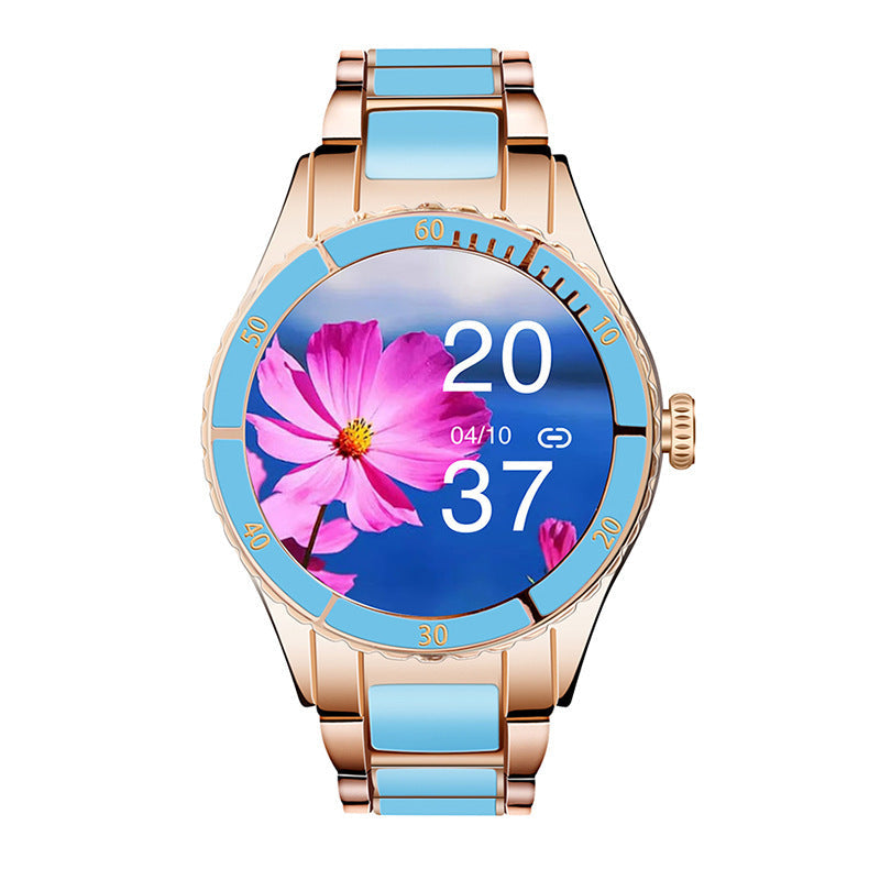 Montre Intelligente Femme Appel Bluetooth Lecteur de Musique Fréquence Cardiaque Bracelet de Sport