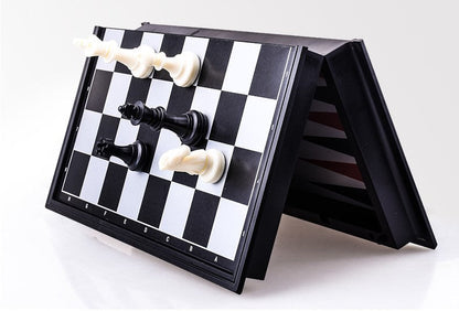 Ajedrez, Damas y Backgammon Magnéticos Tres en Uno