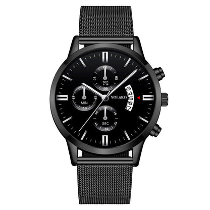 Fashion Calendar Six-pin Three-eye Men's Watch