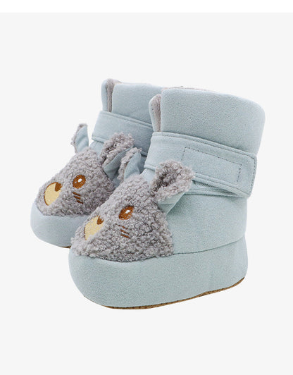 Chaussures mi-montantes isolées avec peluche pour éviter la chute de poils