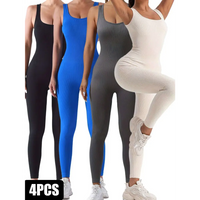 4-Pack Ribbed Seamless Bodysuits – Women's Sport & Casual Wear