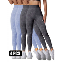 4 Pieces Scrunch Butt Lifting Workout Leggings