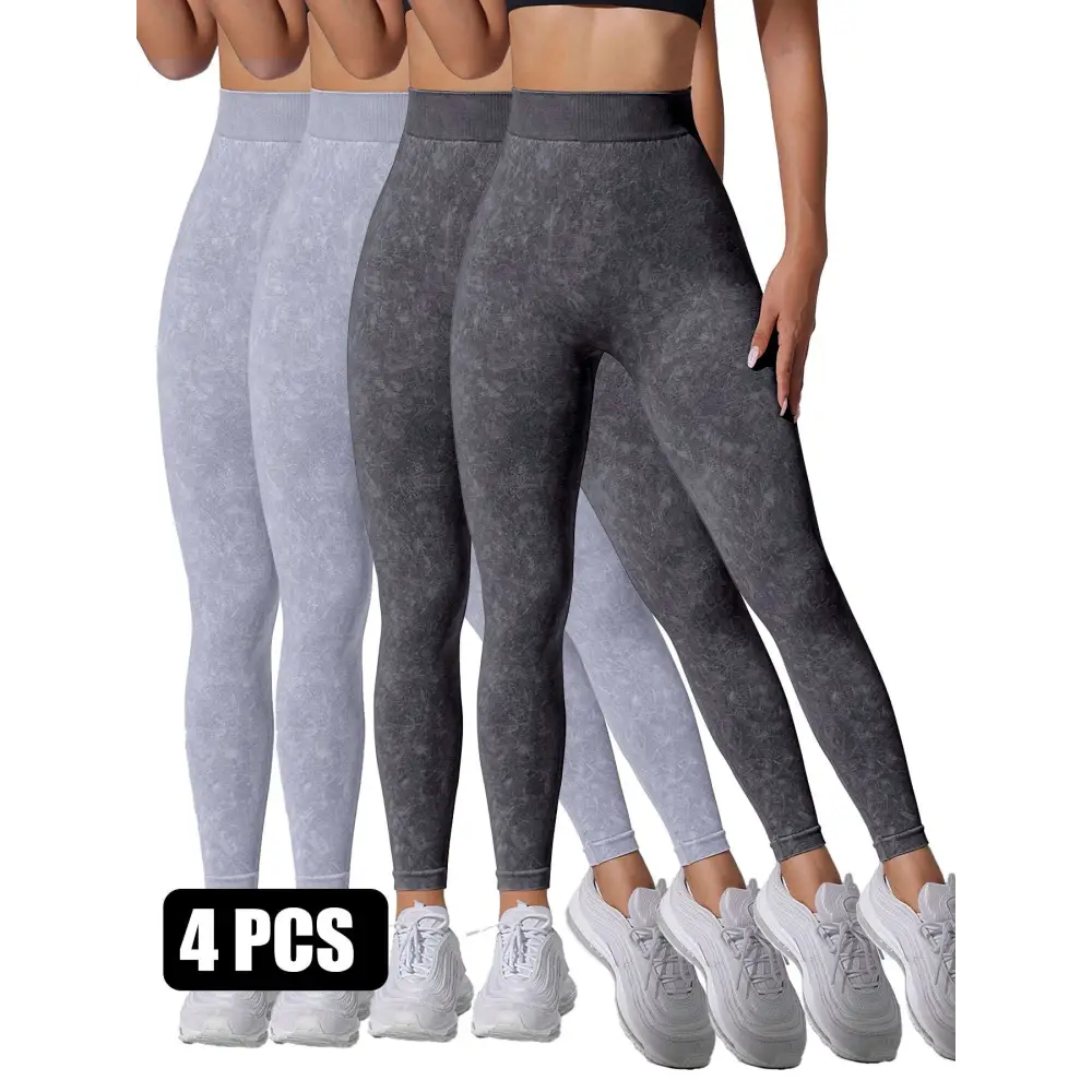 4 Pieces Scrunch Butt Lifting Workout Leggings