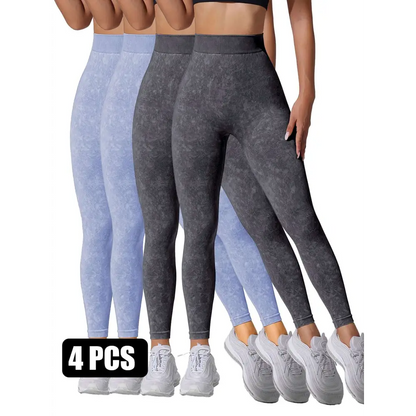 4 Pieces Scrunch Butt Lifting Workout Leggings