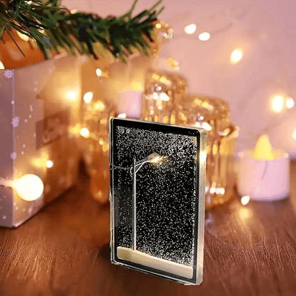 Snowy Bliss DIY Lamp: Create Your Winter Wonderland Indoors!