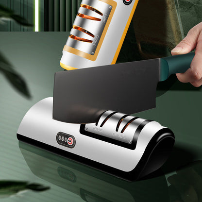 Aiguiseur de couteaux électrique rechargeable par USB, automatique et réglable, pour affûter rapidement les couteaux, les ciseaux et les meuleuses de cuisine