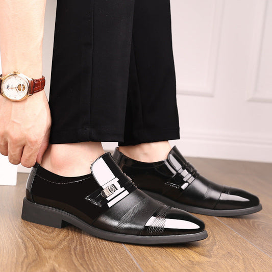 Zapatos de cuero para hombre, zapatos de tallas grandes