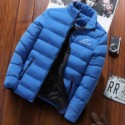 Chaqueta de hombre de invierno con estrellas y cuello levantado