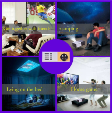 Mini projecteur portable 3D HD LED Home Cinéma HDMI compatible USB Audio Yg300