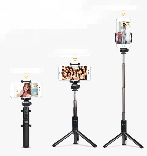 Compatible con Apple, palo de selfie para teléfono móvil, trípode Bluetooth con control remoto, soporte de selfie de aleación de aluminio con varilla telescópica
