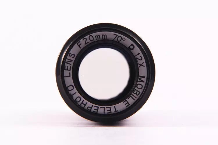 Compatible con Apple, Apple Samsung móvil teleobjetivo clip universal 70 grados 12 aumentos gran angular de alta definición lente de cristal óptico de película verde