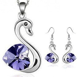 Crystal Love Swan Jewelry
