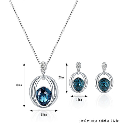 Juego de joyas de cristal