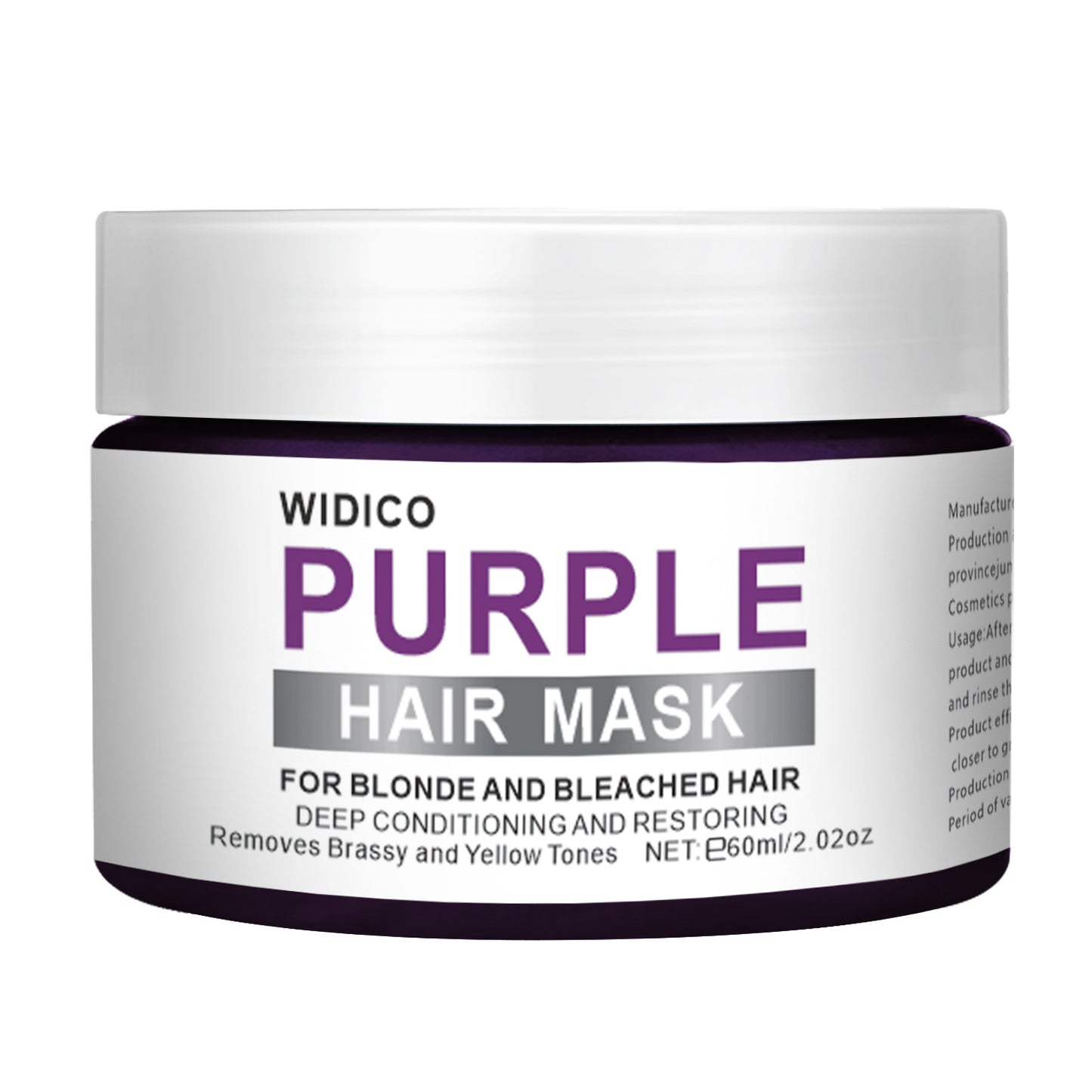 Purple Shampoo for Yellow Tone Removal – Brass Neutralizing Hair Care for Blonde, Silver & Gray Hair