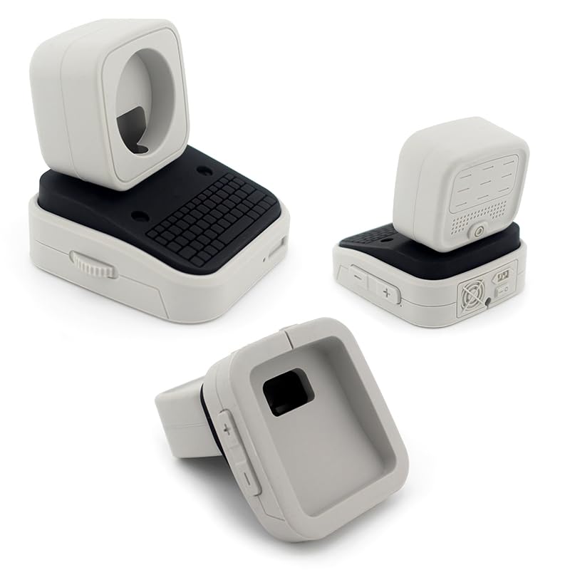 Dock Station For Apple Watch, Desktop Stand With Keyboard Design, White And Blac