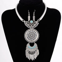 Vintage Crystal Leaf Earring Set