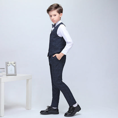 Handsome 5 piece velvet for Boy winter suit