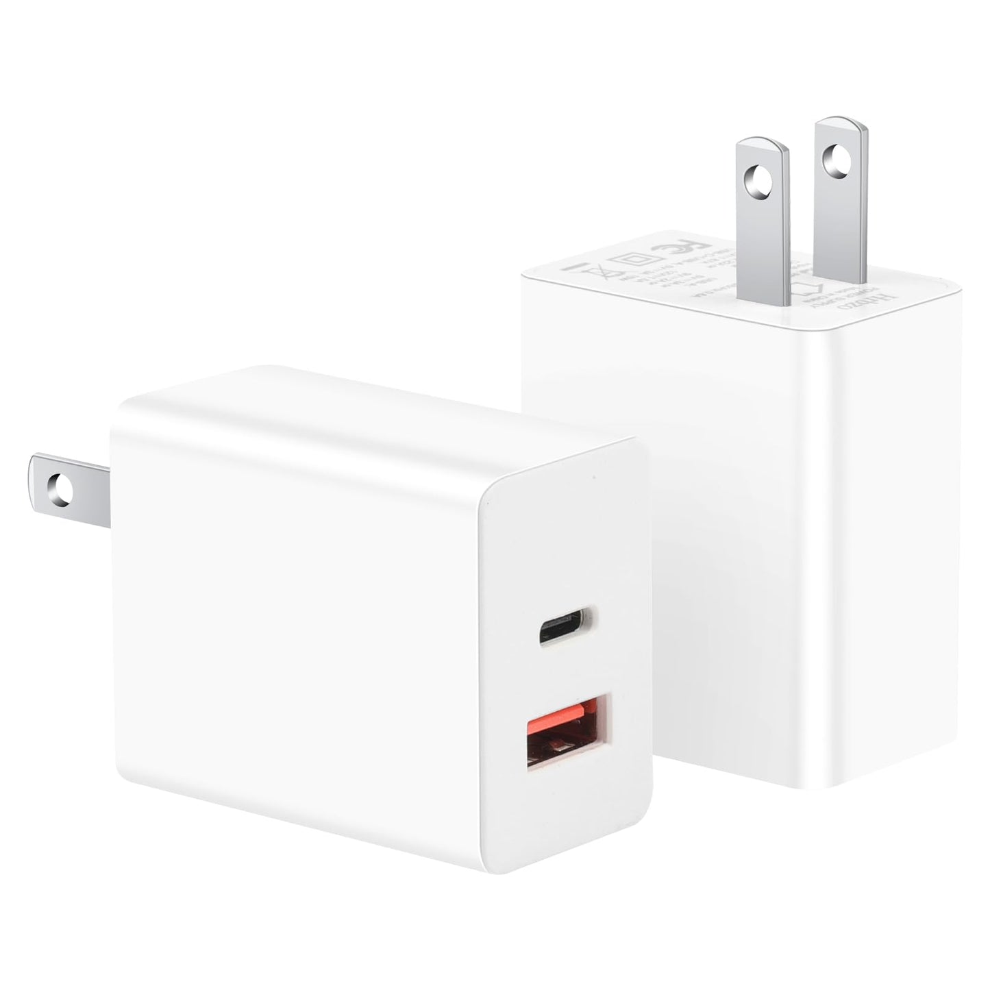 20W Usb-C Wall Charger Block, Usb-C And Usb-Adual-Port Fast Charging，For 17 16 1