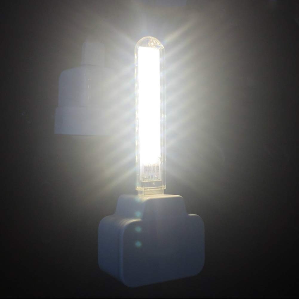LED Light Stick 4 Pack — Portable 8-Bead White Night Light for Power Bank, Power