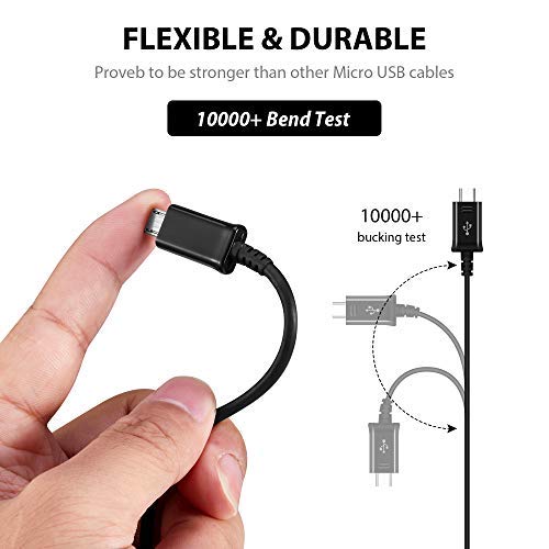 Short Micro-USB Cable for Samsung SM-J737 - 5A 480Mbps High Speed Charging Cable 2-Pack