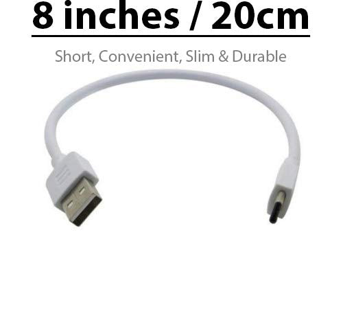 USB-C Cable 10 inch 2-Pack for Samsung S21 FE - Fast Quick Charge and Data Transfer