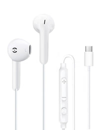 Wired USB-C Earbuds with Mic - Type-C Headphones for iPhone 17e 17 16 15 Pro Max and Samsung