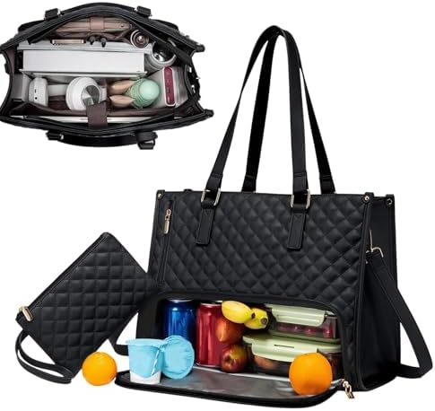 Sac de travail 2 en 1 isotherme avec compartiment pour ordinateur portable 15 pouces