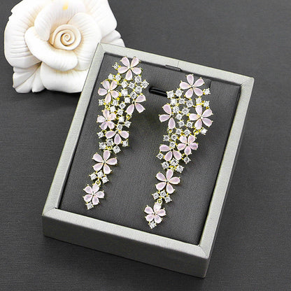 Bijoux coréens de mariée rétro de luxe Gypsophila
