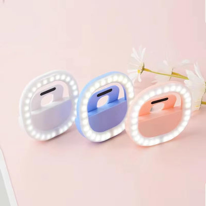 Ring Light, Rechargeable Mini Clip-On Phone, Tablet, Laptop, Camera Lighting Wit