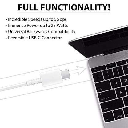 USB-C Cable 10 inch 2-Pack for Samsung Galaxy S22 Plus 5G - Fast Quick Charge