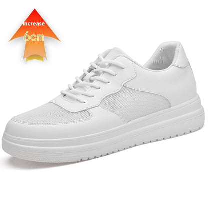 Summer Breathable Invisible Height Increasing Insole Men's Spring Soft Bottom Skateboard Shoes