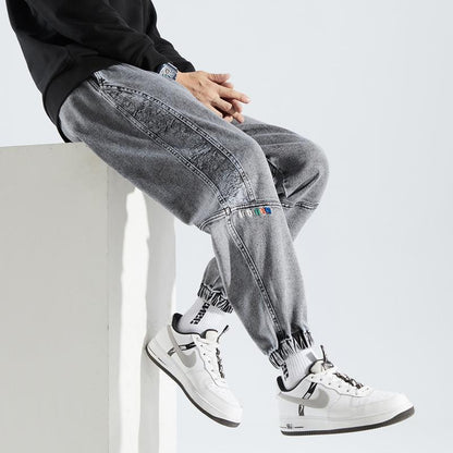 Vaqueros para hombre estilo japonés, ropa de trabajo, tallas grandes, tipo bombacho