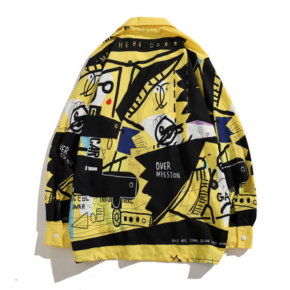 Plus size hip hop long sleeve shirt