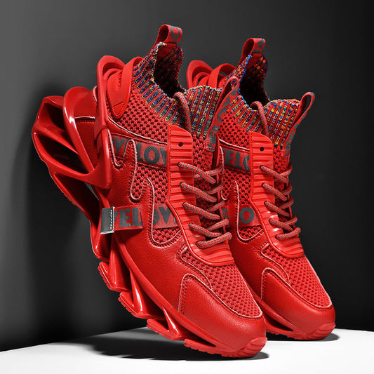 Baskets Blade pour hommes Chaussures montantes décontractées en microfibre Tendance