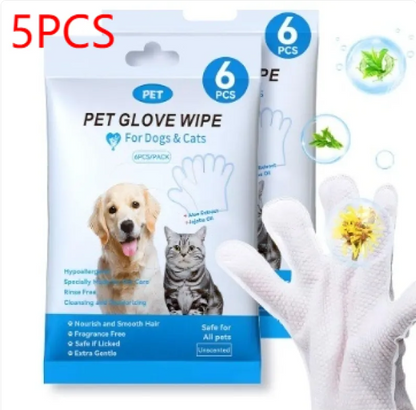 Pet Cleaning Gloves & Wipes – Gentle Grooming & Hygiene Kit for Dogs & Cats