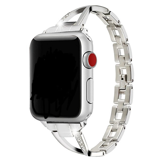 X-Shape Stainless Steel Apple Watch Band – Luxury Metal Strap for All Series