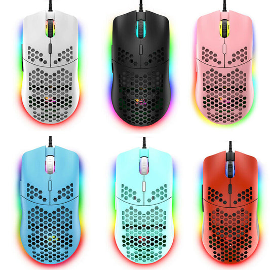 Souris gaming Souris 6400 DPI USB RGB Rétroéclairage Fluide Filaire PC Portable PS4 PS5 Couleur Aléatoire