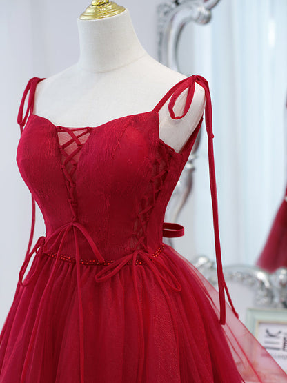 Wine Red Dress Slimming Annual Meeting Niche Light Luxury Wedding
