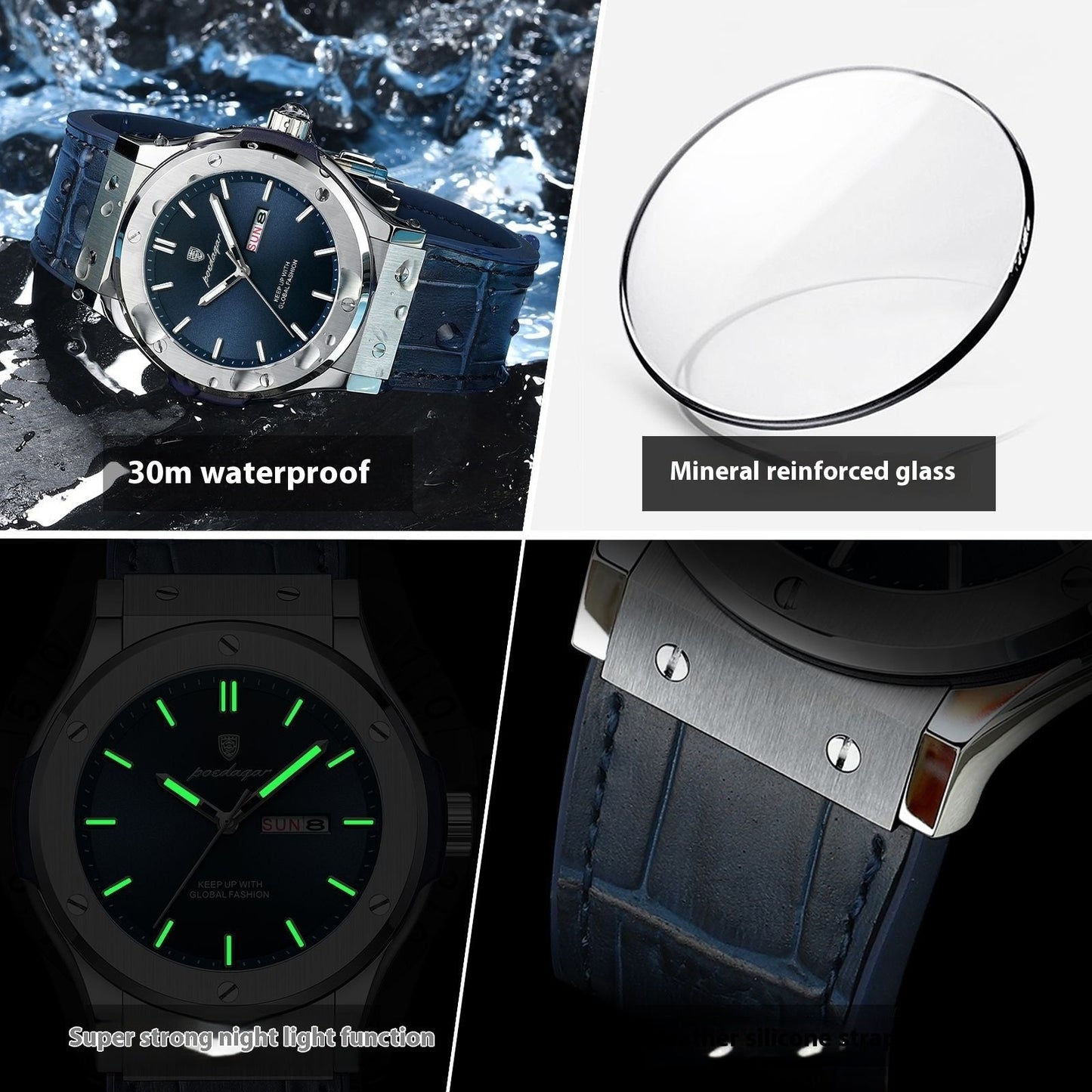 Men's Waterproof Luminous Quartz Watch