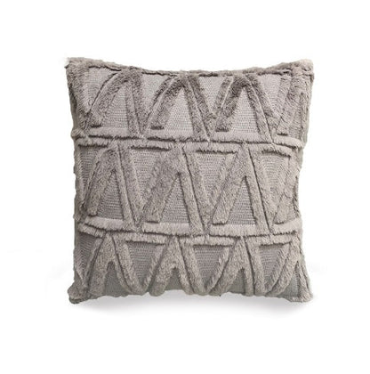 Plush Solid Color Sofa Pillowcase Living Room Cushion