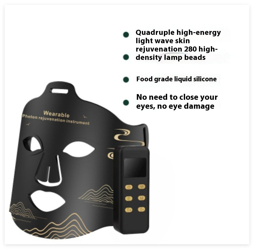 Nouvel appareil de beauté à photothérapie infrarouge Masque de beauté LED couleur pour le rajeunissement de la peau