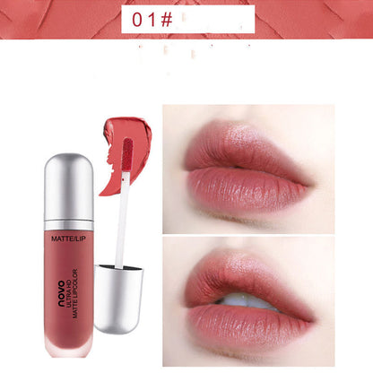 NOVO Crème Glacée Rouge à Lèvres Velours Mat Laque Liquide pour Étudiante
