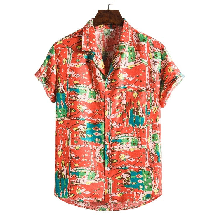 Men Short Sleeved Beach Apparel